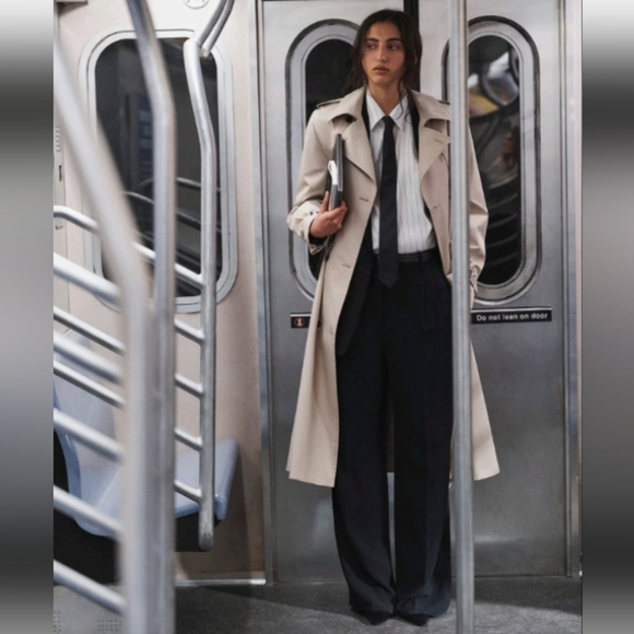 Wilfred The Effortless Pant Black High Waist Pleated Wide Leg Trouser Sz 2 - Picture 1 of 12